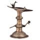 Traditional Brass Oil lamp Peacock Deepak Diya Stand Showpiece