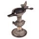 Handcrafted Brass Oil Lamp Deepak With StandÂ With Two Peacock Figurines