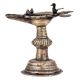 Brass Traditional Oil Lamp Peacock Figurine On Top