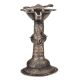 Dhokra Brass Oil Lamp With Stand Tribal Peacock Carving