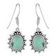 92.5 Sterling Silver Earrings Starry Chrysoprase Hook Earrings