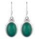 92.5 Sterling silver Earring Green Onyx Hook Everday Earring