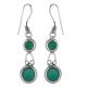 92.5 Sterling Silver Earings Light Green Jade Quartz Earrings