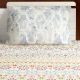 Bombay Dyeing Pink White Floral 180 TC Cotton Double 1 Bedsheet With 2 Pillow Covers