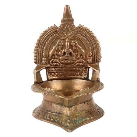 Traditional Brass Small Gajlaxmi Pooja Lamp