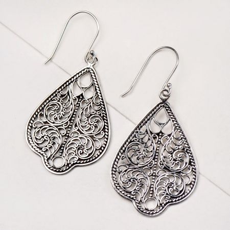 Traditional 92.5 Sterling Silver Drop Earrings