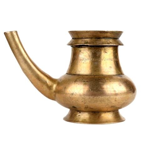 Handmade Brass Water Pot With A Long Stout