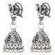 92.5 Sterling Silver Earrings Peacock Oxidized Silver Jhumka Earrings