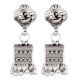 92.5 Sterling Silver Earrings Unusual Shape Floral Stud  Traditional Jhumkies