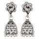 92.5 Sterling Silver Earrings Jhumka Tribal  Jhumkis With Floral Design