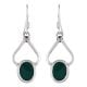 92.5 Sterling Silver Earrings Single Green Agate Earrings For Girls