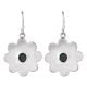 92.5 Sterling Silver Green Malachite Flower Design Earrings For women