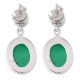 92.5 Sterling Silver Earings Pearl And Onyx Drop Earrings For Women