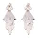 92.5 Sterling Silver Earring Drop Rose Quartz Stud Earrings