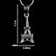 92.5 Sterling Silver Paris Eiffel Tower Pendant Necklace