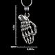 92.5 Sterling Silver Skeleton Hand Skull Men's Pendant And Charms