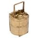Small Brass Indian Two Compartment Tiffin Box Set (or Dabba)