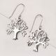 92.5 Sterling Silver Tree Of Life Drop Earrings