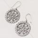 92.5 Sterling Silver Earrings Dot and Scroll Dangle Earrings