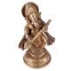 Brass Standing Ganesha Statue Playing The Veena