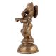Standing Brass Ganesha Statue Playing Shahnai Decorative Showpiece