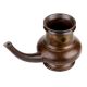 Brass Water Pot With A Long Stout With Patina Finish