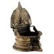 Small Brass Oil Lamp With Intricate Carvings
