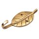Single Brass Leaf Wall Hook