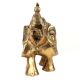 Brass Trunk Up Elephant Statue For Home Decoration