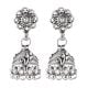 92.5 Sterling Silver Flower Jhumkis Silver Chandelier Earrings
