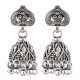 92.5 Sterling Silver Earrings Intricate Leaf Tribal Bell Dangle jhumkis