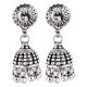 92.5 Sterling Silver Earrings Engraved Design Long Jhumkis