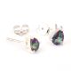 92.5 Sterling Silver Earrings Semi Precious Mystic Topaz Gemstone Stud Earrings