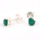 92.5 Sterling Silver Earrings Green Oval Peridot Stud Earrings