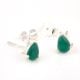 92.5 Sterling Silver Earrings Green Oval Peridot Stud Earrings