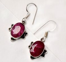 92.5 Pink Tourmaline Sterling Silver Earrings Semi Precious Stones Earrings