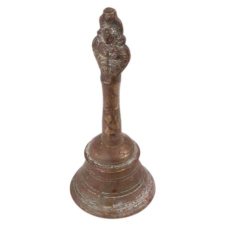 Brass Bell With Hindu God Garuda Under Sheshnag