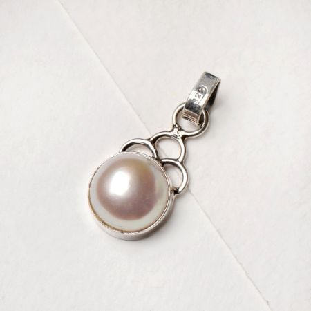 92.5 Sterling Silver Pendant Pearl Traditional Pendant