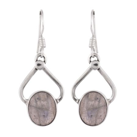92.5 Sterling Silver Earrings Three Moonstone Bezel Set  Bunch Of Grapes Dangler Earrings