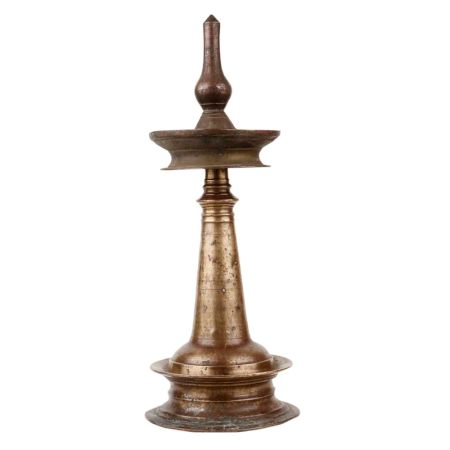 South Indian Brass Oil Lamp Rituals Ceremonial Lamp With Stand