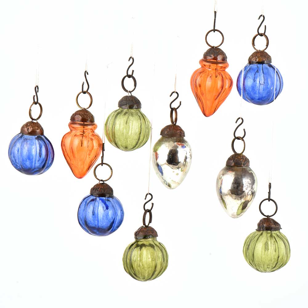 Indianshelf Handmade 6 Piece Peach Wheel Crackle Artistic Designer