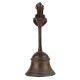 Brass Bell Hindu God Garuda Handle Temple Bell In Dark Finish