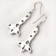 92.5 Sterling Silver Clear White Semi Precious Stones Earrings