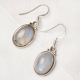 92.5 Sterling Silver Earrings Oval Bezel Set Moonstone Daily Wear Earrings