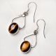 92.5 Sterling Silver Earrings Simple Design Tiger eye Drop Dangler Earrings