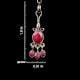 92.5 Sterling Silver Pink Tourmaline Earrings And Pendant Set