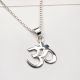 92.5 Sterling Silver Pendant Big  Bold Om Design Hindu Holy Pendant