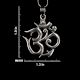 92.5 Pure 9Sterling Silver Om Pendant for Men and Women