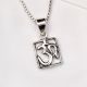 92.2 Sterling Silver Pendant Om Symbol In Square Frame