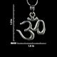 92.5 Sterling Silver OM Sanskrit Yogi Pendant